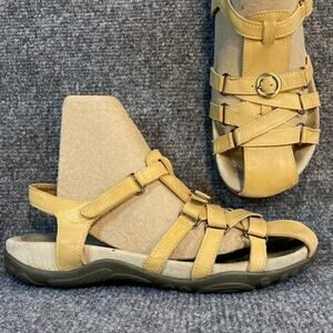TEVA Women's Size 6 Yellow Leather Sandals Adjustable Casual Comfort Hike Walk